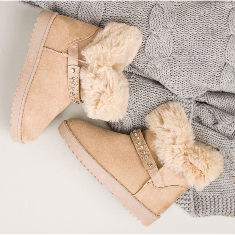 Seastar Mukluki med päls brun 1