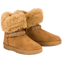 Seastar Mukluki med päls brun 2