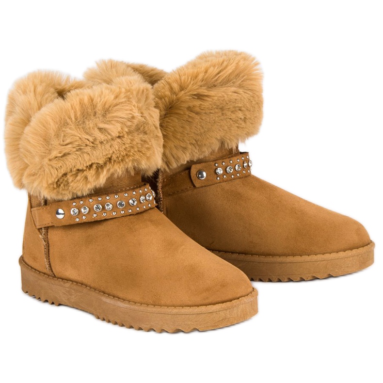 Seastar Mukluki med päls brun 2