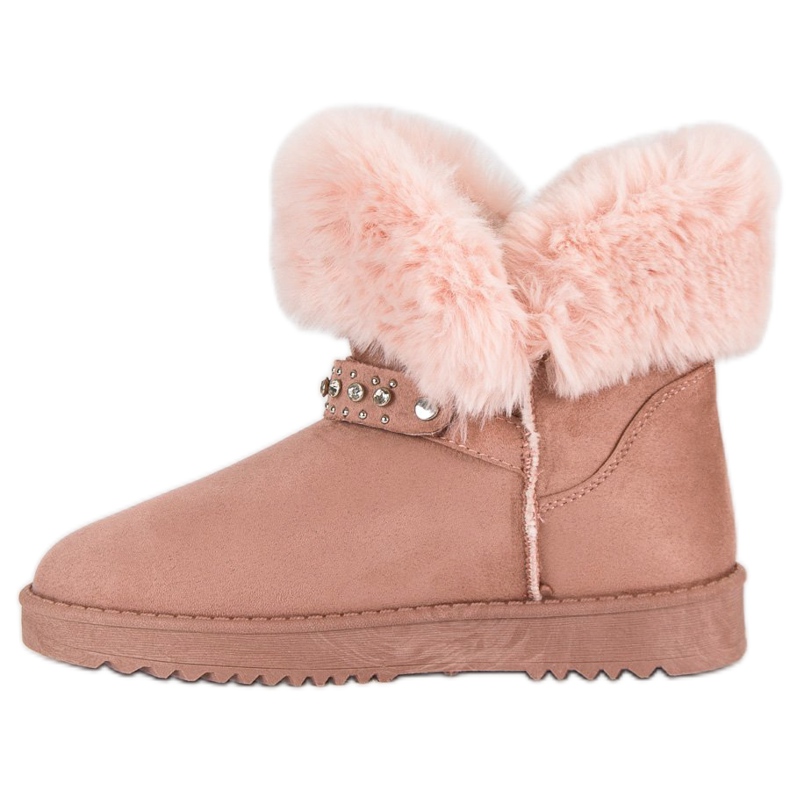 Seastar Mukluki med päls rosa 1