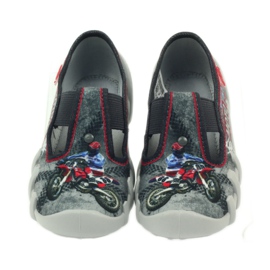 Befado barnskor tofflor 290x166 grå röd 4