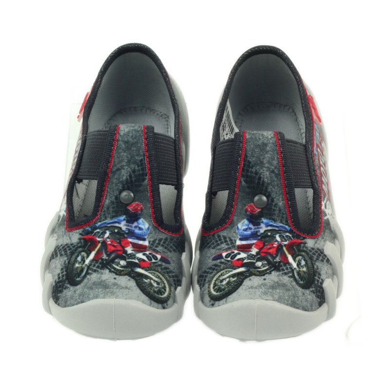 Befado barnskor tofflor 290x166 grå röd 4