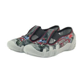 Befado barnskor tofflor 290x166 grå röd 3