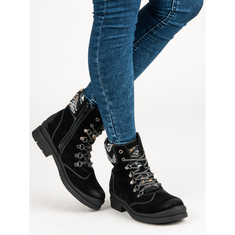 Filippo Ankelkängor i läder svart 1