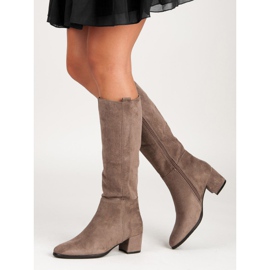 Filippo Beige stövlar med hög klack 2