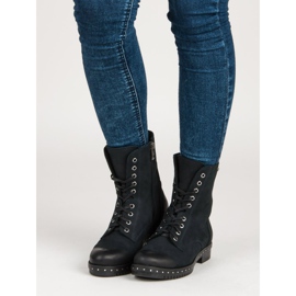 Marinblå läderarbetare från VINCEZA 1