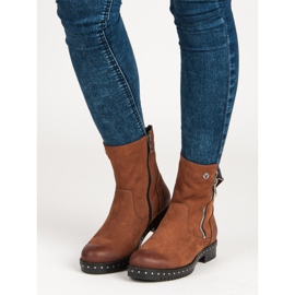 Bruna skinnstövlar från VINCEZA 1