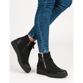 Låga stövlar på VINCEZA -dragkedjan svart 2