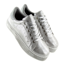 Silver damsneakers K-301 Silver grå 2