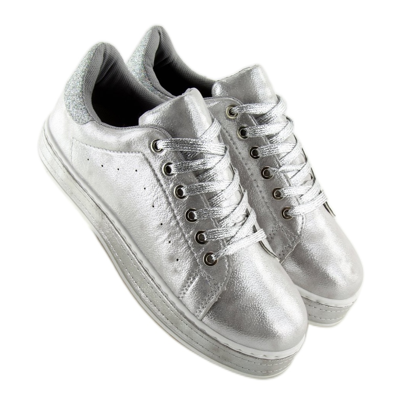 Silver damsneakers K-301 Silver grå 2