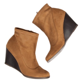 Corina Stövletter i mocka med klackar brun 1