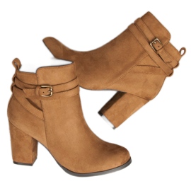 Corina Eleganta högklackade stövlar brun 2