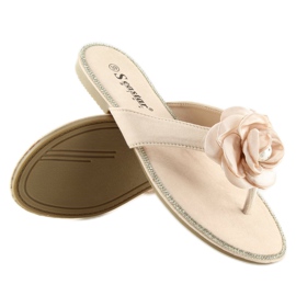 CK31P Beige beige flip-flops 2