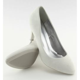Pumps med mandel tår grå B-41 Grå 1