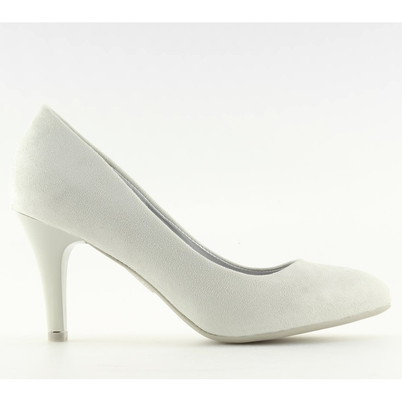 Pumps med mandel tår grå B-41 Grå 2