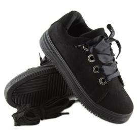 Svarta sneakers med band H99-23 Svart 1