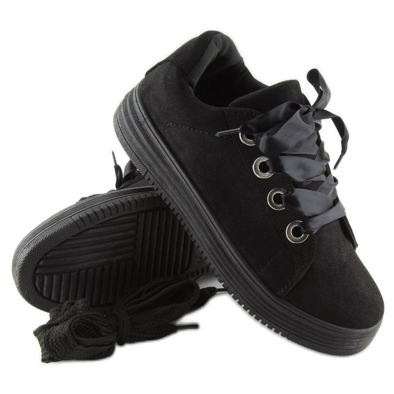 Svarta sneakers med band H99-23 Svart 1