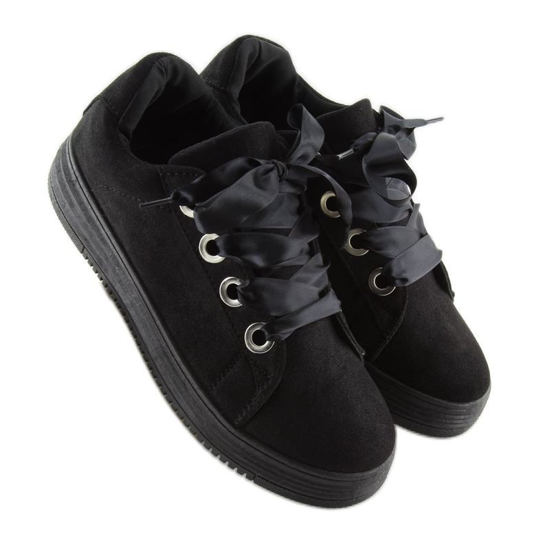 Svarta sneakers med band H99-23 Svart 2