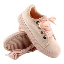 Rosa H99-23 Rosa sneakers med band 1