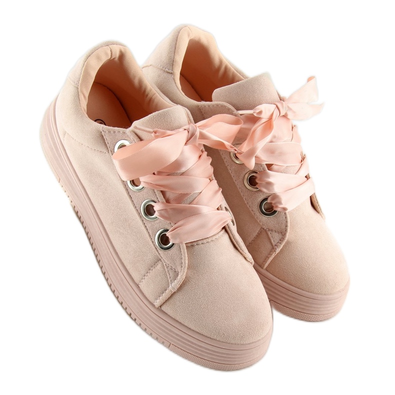Rosa H99-23 Rosa sneakers med band 2