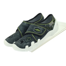 Befado barnskor tofflor sneakers 273y241 svart grå grön 4