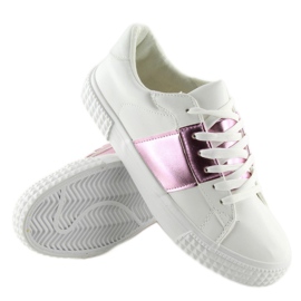 Damsneakers vita och rosa M896 VIT / ROSA violett 2