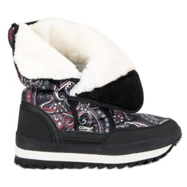 Snöskor för vintern svart röd 1