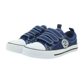 American Club Amerikanska denimsneakers med kardborreband marinblå 3