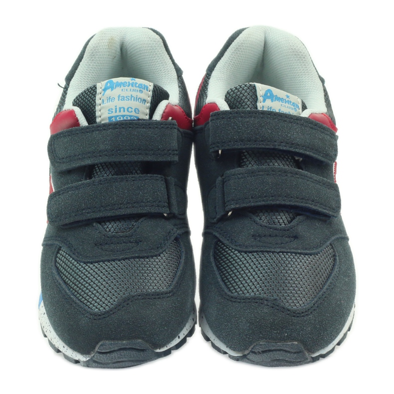 American Club Amerikanska ADI sportskor för barn 15110 grå röd marinblå 4
