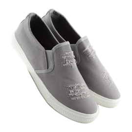 Grå slip-on sneakers BL126P Grå 2