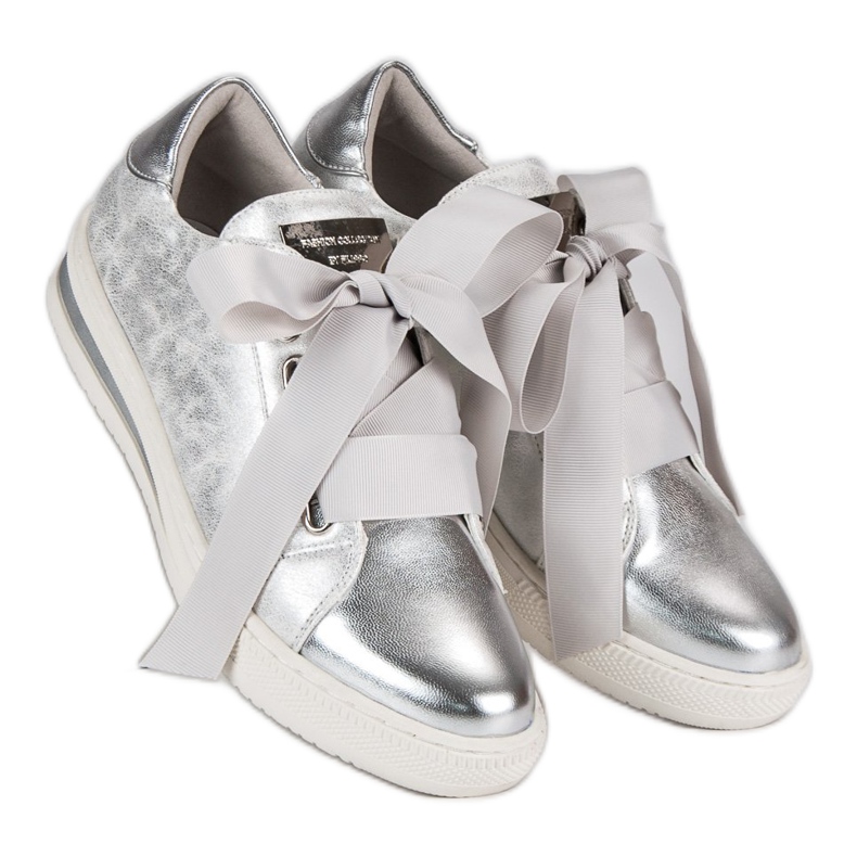 Filippo Silver bundna skor grå 1