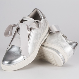 Filippo Silver bundna skor grå 2