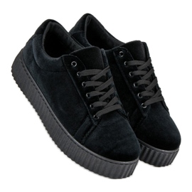 McKey Velour Creepers Sneakers svart 1