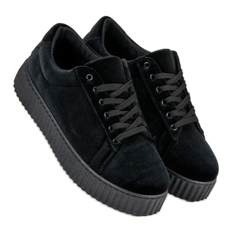 McKey Velour Creepers Sneakers svart 1