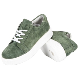 Filippo Läder Creepers Sneakers grön 2