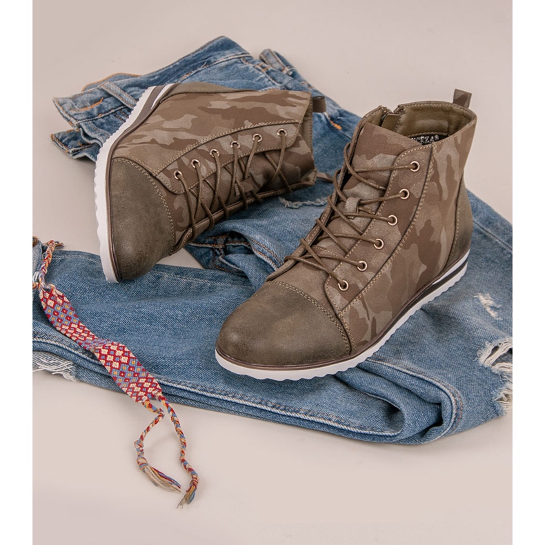 Vinceza Sneakers över ankeln Moro grön 1