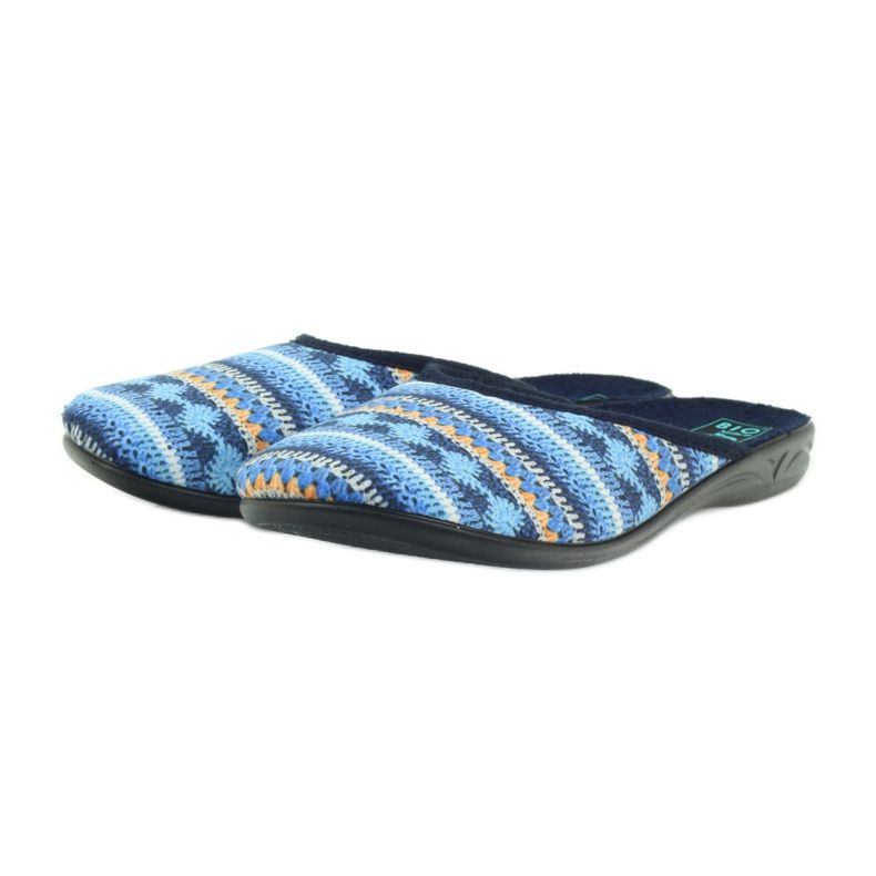 Adanex tofflor 23557 norsk tröja marinblå blå orange 3