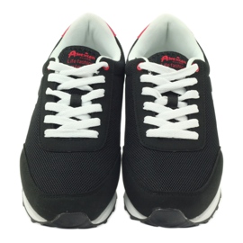 American Club Amerikanska ADI sportskor för kvinnor 1756 svart röd 4