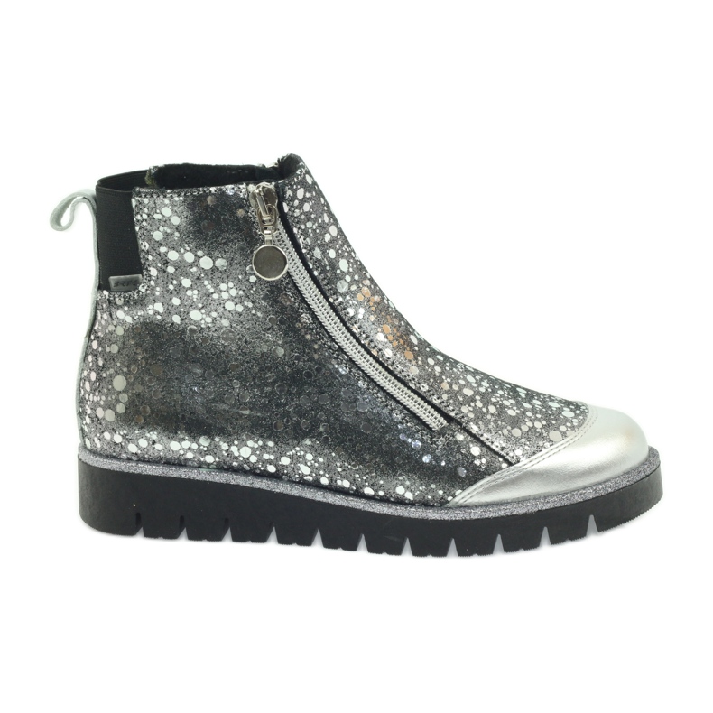 Stövlar isolerade stövlar Bartek svart och silver grå 1