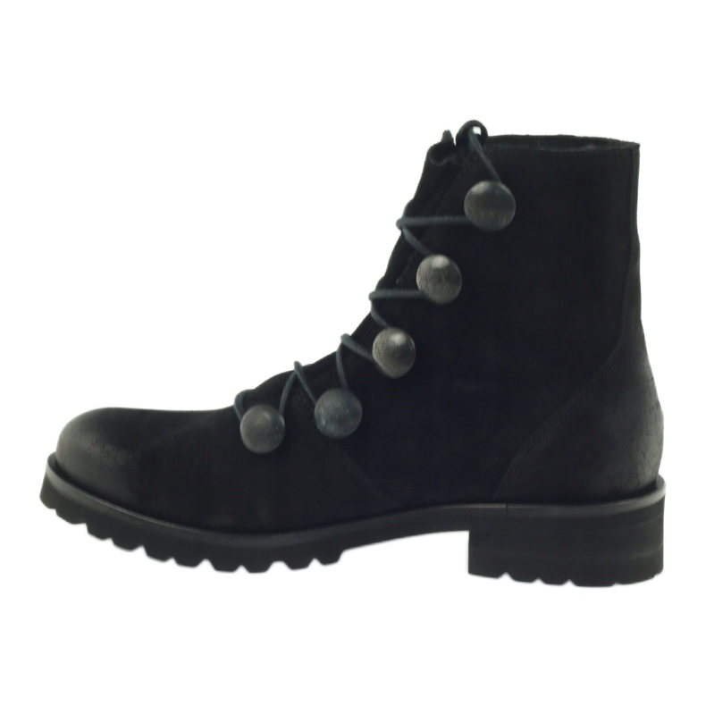 BADURA KVINNA SOOTS DECORDED MED BUKTIONS OCH ROINSTONES svart 2