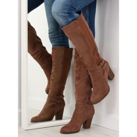 Bruna höga klackar 103-GG khaki 2