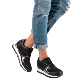 Knutna sportskor svart 2