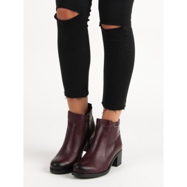 Burgundy vinceza högklackade stövlar röd 1