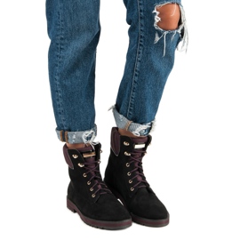 Lucky Shoes Arbetare i svart mocka 1