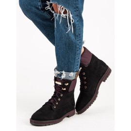 Lucky Shoes Arbetare i svart mocka 2