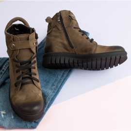 Khaki VINCEZA Workers stövlar grön 1