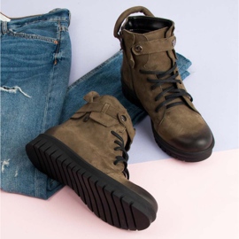 Khaki VINCEZA Workers stövlar grön 2