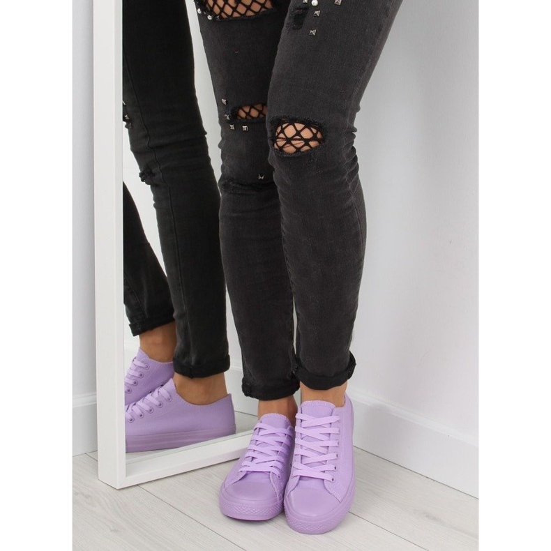 Kvinnors lila monocolour sneakers NB176 L. PURPLE purpur 2