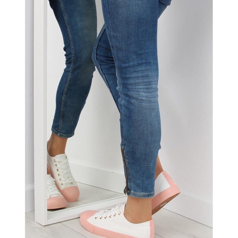 Dam sneakers vita och rosa BL97P VIT / ROSA 1