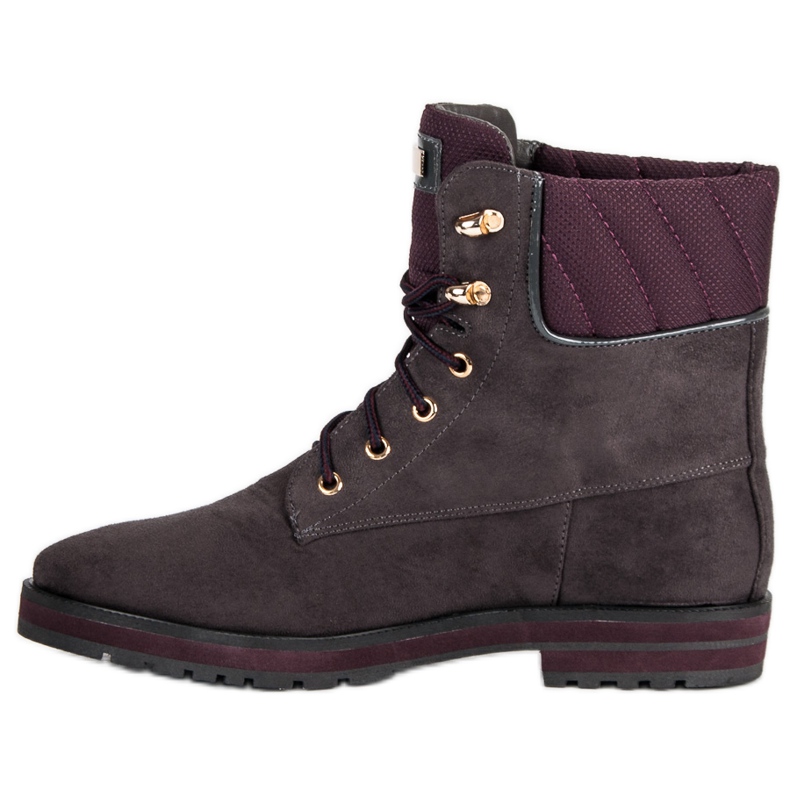 Lucky Shoes Grå mockaarbetare 1